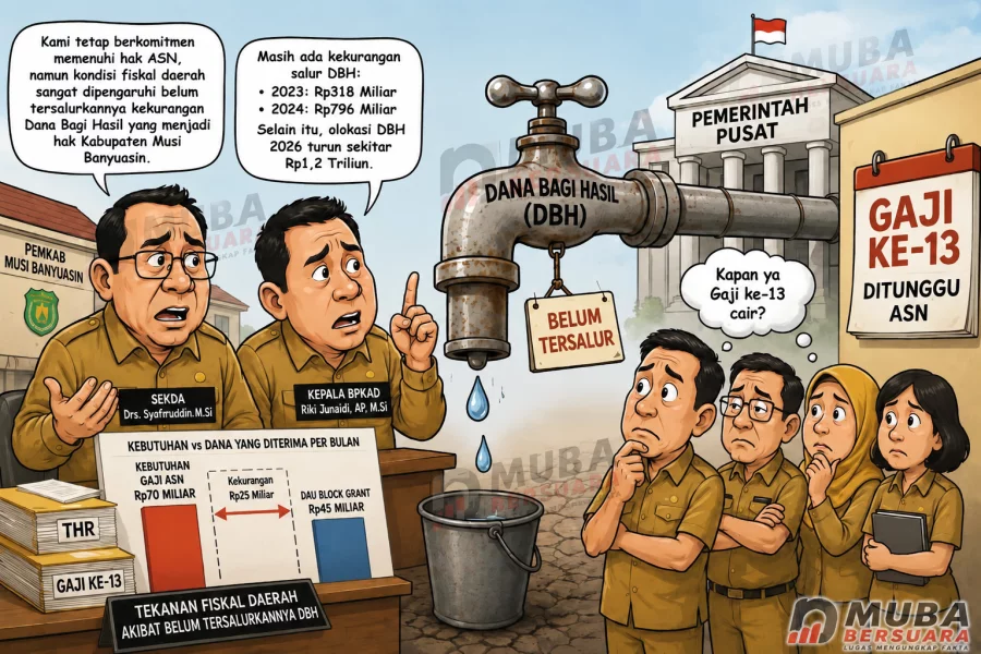 Pembayaran Gaji ke-13 ASN MUBA Menunggu Transfer DBH dari Pemerintah Pusat